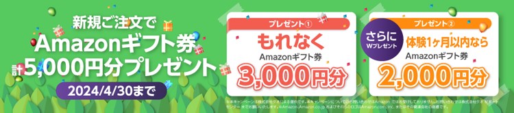 Amazonギフト5000円プレゼントキャンペーン